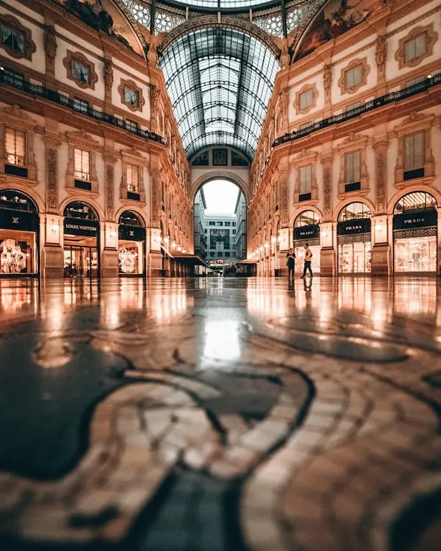 ショッピングアーケード「ヴィットーリオ・エマヌエーレ2世のガレリア(Galleria Vittorio Emanuele II)の画像
