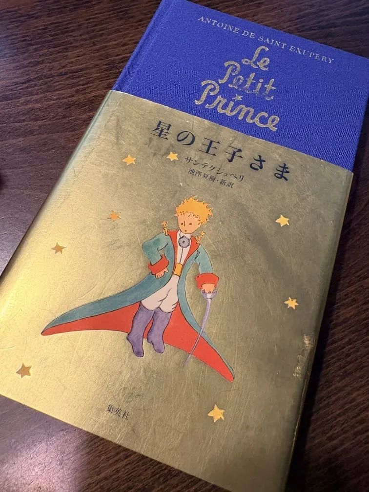 星の王子さまの布製の本の面カバーの写真